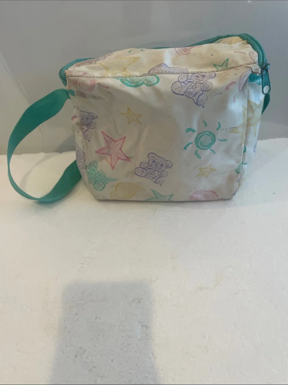 Vintage baby insulated Crossbody Cooler Bag adjustable strap bears sun stars